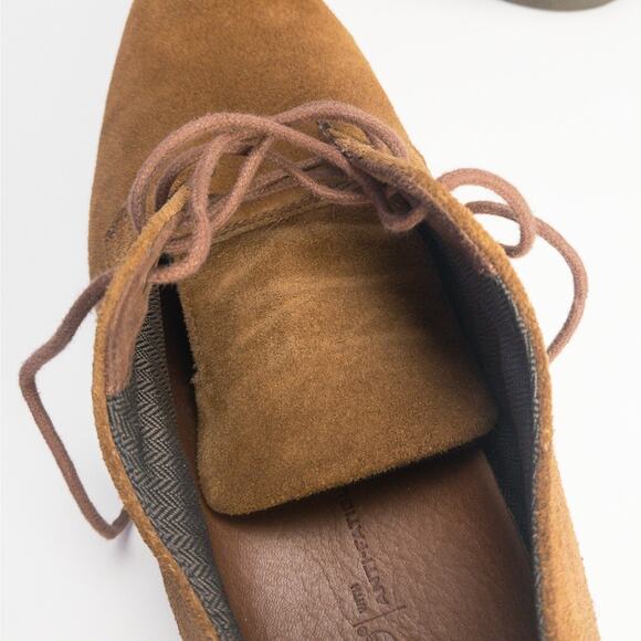 Timberland Suede Oxford Shoes Men’s 12 Tan Grip Sole Almond Toe Comfort Insole - Picture 11 of 13